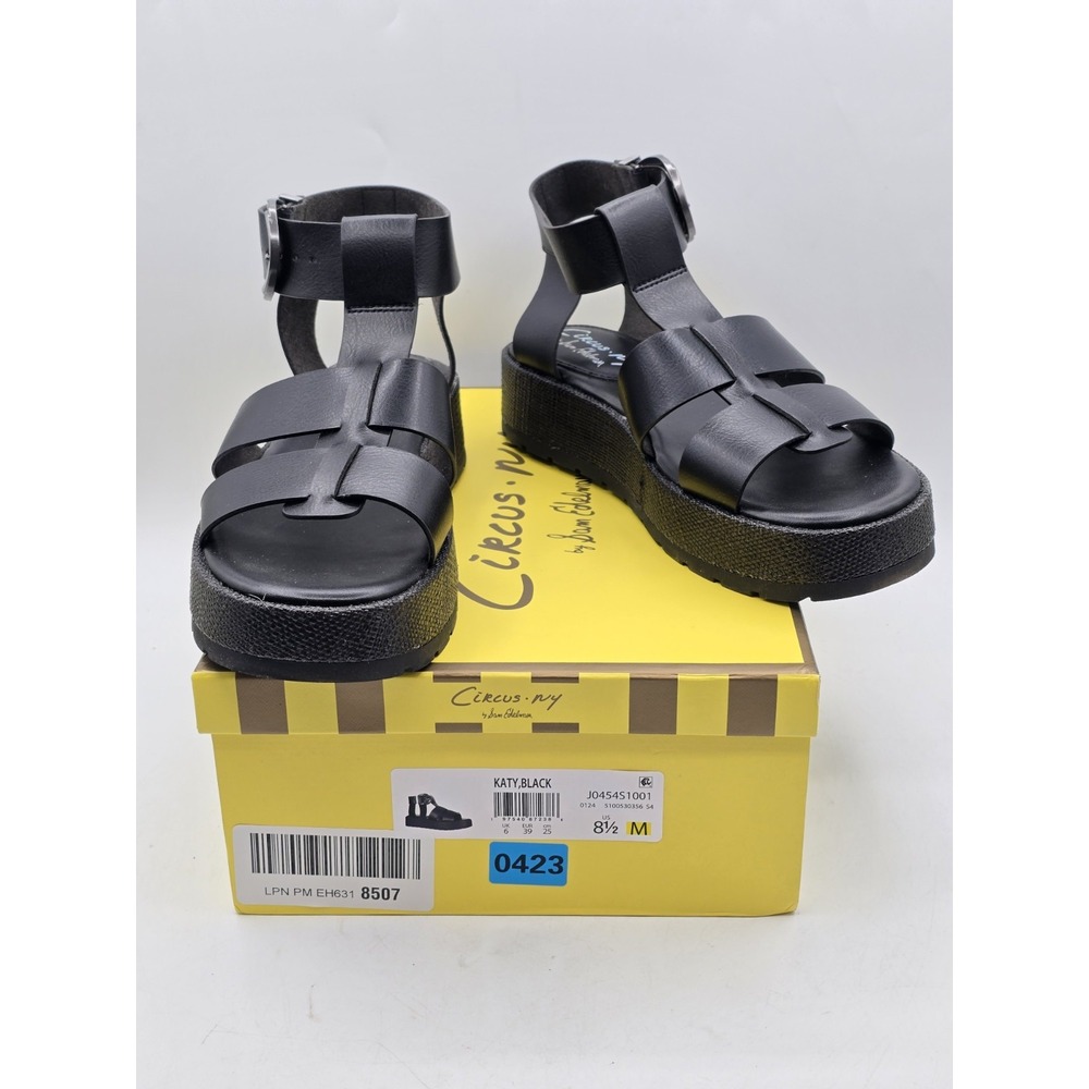 Circus NY by Sam‎ Edelman Women's Katy Platform Gladiator Sandals Black 8.5 M
